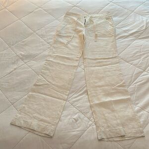 Zara Linen Wide Leg Pants